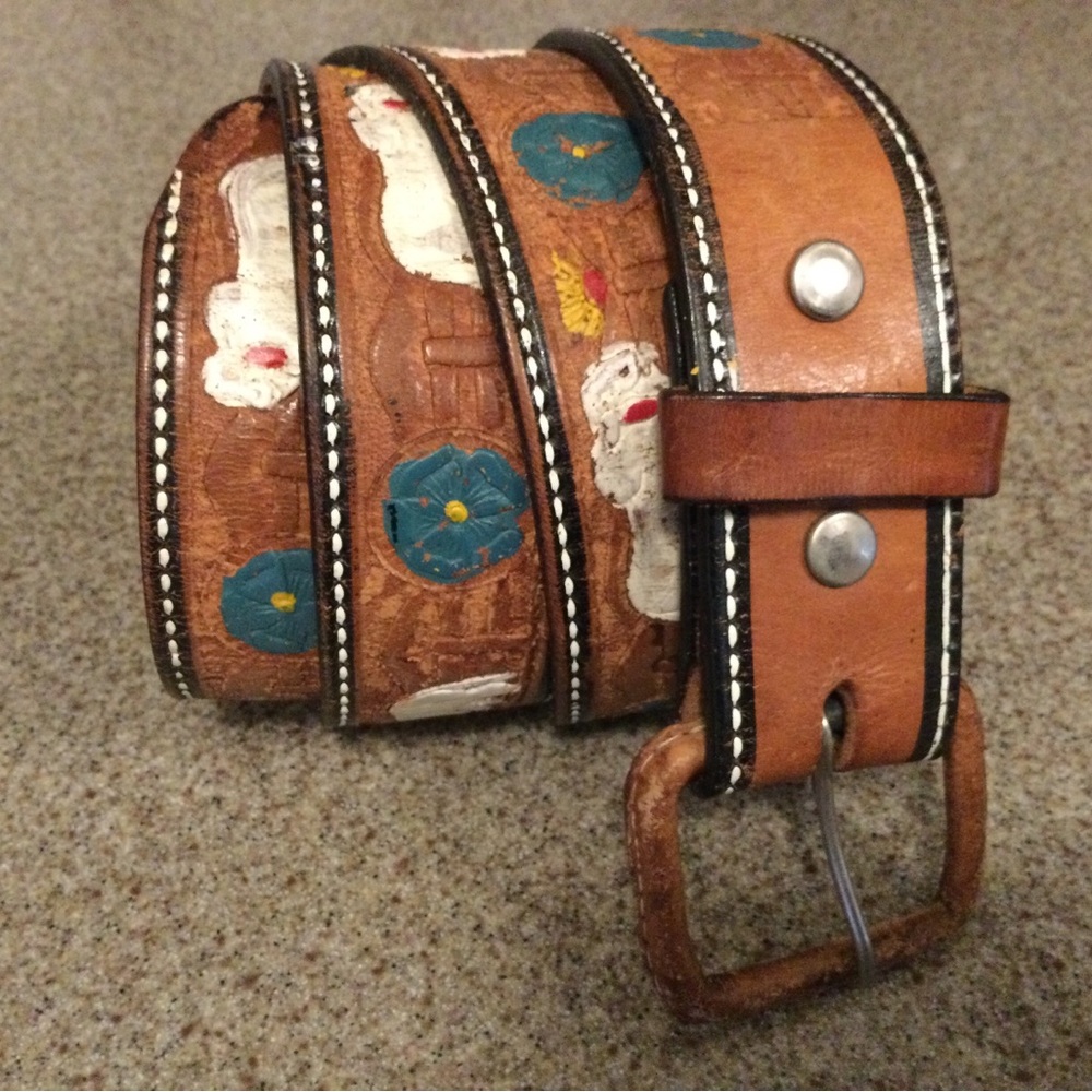 Man- Brown Leather Belt.